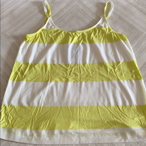 Splendid Yellow/Green and White Striped Tank Top - Picture 1 of 7
